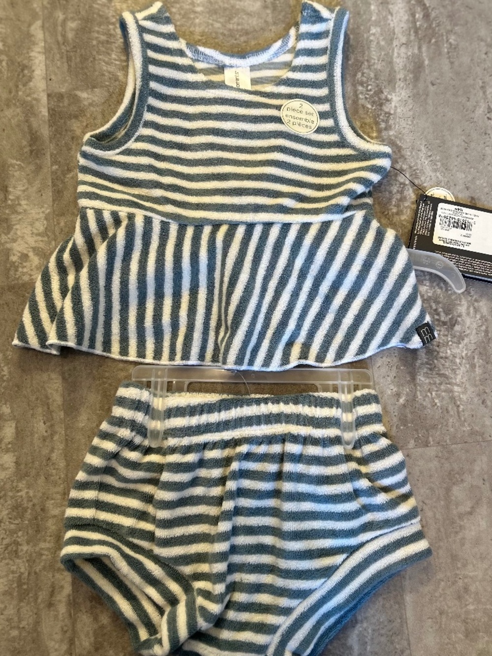 3-6 months modern moments terry cloth set new with tags